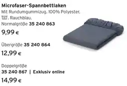 Tchibo Eduscho Microfaser-Spannbettlaken Doppelgröße Angebot