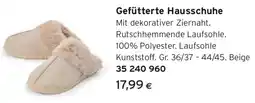 Tchibo Eduscho Gefütterte Hausschuhe Angebot