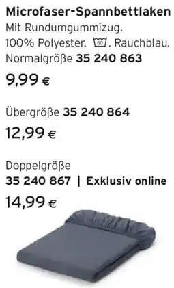 Tchibo Eduscho Microfaser-Spannbettlaken Angebot
