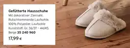 Tchibo Eduscho Gefütterte Hausschuhe Angebot