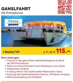 Billa Reisen Ganslfahrt MS Primadonna Angebot