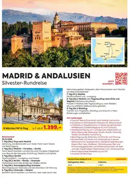 Billa Reisen MADRID & ANDALUSIEN Silvester-Rundreise Angebot