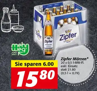 Nah&Frisch Zipfer Märzen 20x0,5 L Angebot