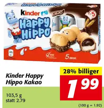 Nah&Frisch Kinder Happy Hippo Kakao Angebot