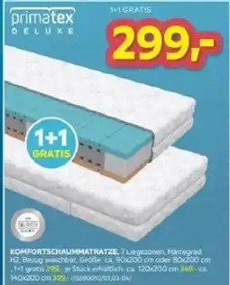 Möbelix primatex DELUXE KOMFORTSCHAUMMATRATZE Angebot