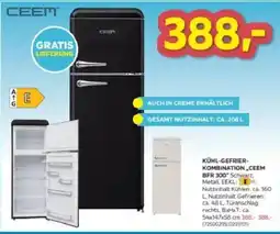 Möbelix Kühl-Gefrier-Kombination „CEEM BFR 300“ Angebot