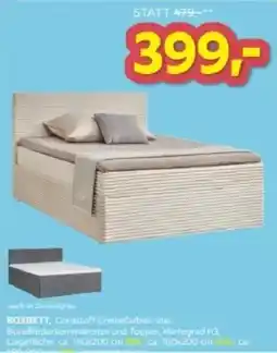Möbelix BOXBETT, Cordstoff Cremefarben Angebot