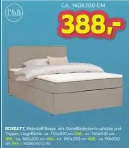 Möbelix BOXBETT, Webstoff Beige Angebot