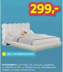 Möbelix POLSTERBETT, Samt Weiß Angebot