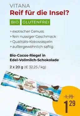 Martin Reformstark Vitana Bio-Cocos-Riegel in Edel-Vollmilch-Schokolade Angebot