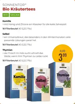 Martin Reformstark SONNENTOR Bio Kräutertees Angebot