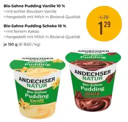 Martin Reformstark Andechser Natur Bio-Sahne Pudding Vanille Angebot
