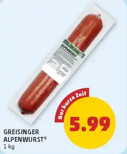 PENNY Greisinger alpenwurst Angebot