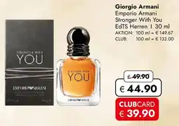 Travel FREE Giorgio Armani Emporio Armani Stronger With You EdTS Herren Angebot