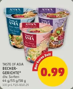 PENNY Taste of Asia bechergerichte Angebot