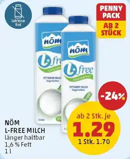 PENNY Nöm l-free milch Angebot
