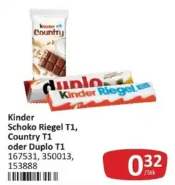 Kastner Kinder Schoko Riegel T1, Country T1 oder Duplo T1 Angebot