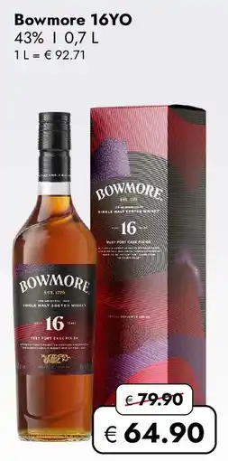 Travel FREE Bowmore 16YO Angebot