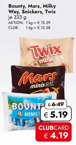 Travel FREE Twix, Mars, Bounty Minis Angebot