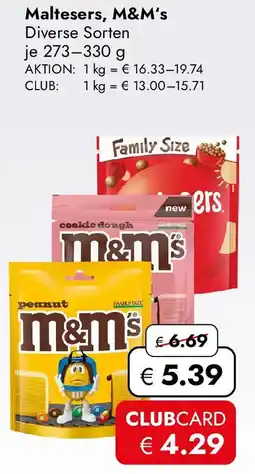 Travel FREE Maltesers, M&M's Angebot