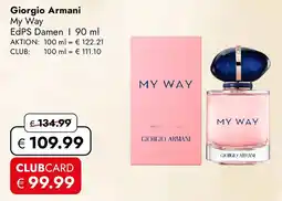 Travel FREE Giorgio Armani My Way Angebot