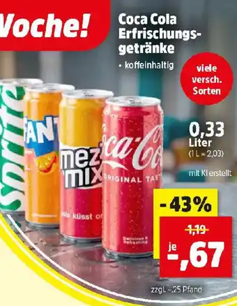 Coca Cola Erfrischungsgetränke