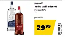 Eurogast Grissemann Eristoff Vodka weiß oder rot Angebot