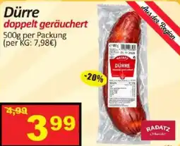 Wurstico Dürre doppelt geräuchert Angebot