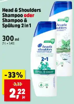 Thomas Philipps Head & Shoulders Shampoo oder Shampoo & Spülung 2 in 1 Angebot