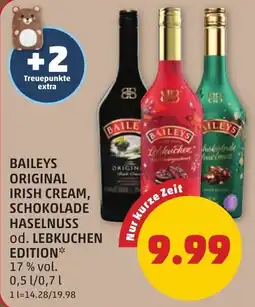 PENNY Baileys Original Irish Cream, Schokolade Haselnuss od. Lebkuchen Edition Angebot