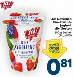 Billa Ja! Natürlich Bio-Frucht- joghurt Angebot