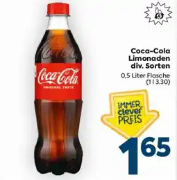 Billa Coca-Cola Limonaden Angebot