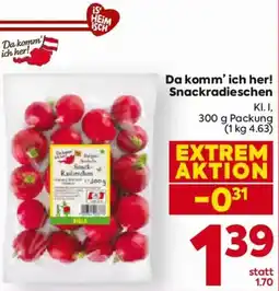 Billa Da komm' ich her! Snackradieschen Angebot