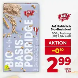 Billa Ja! Natürlich Bio-Basisbrei Angebot