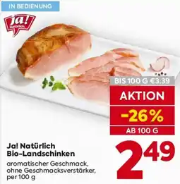 Billa Ja! Natürlich Bio-Landschinken Angebot