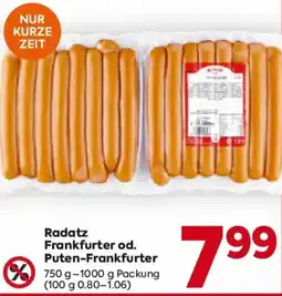 Billa Radatz Frankfurter od. Puten-Frankfurter Angebot