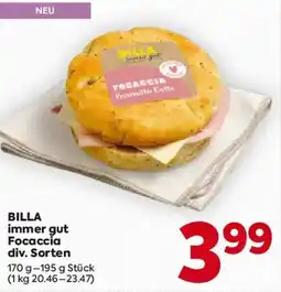 Billa BILLA immer gut Focaccia Angebot