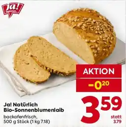 Billa Ja! Natürlich Bio-Sonnenblumenlaib Angebot