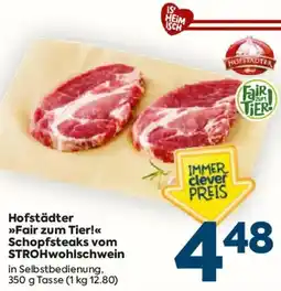 Billa Hofstädter Fair zum Tier! Schopfsteaks vom STROHwohlschwein Angebot