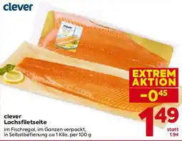 Billa clever Lachsfiletseite Angebot