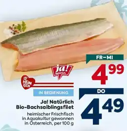 Billa Ja! Natürlich Bio-Bachsäblingsfilet Angebot