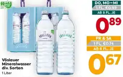 Billa Vöslauer Mineralwasser Angebot