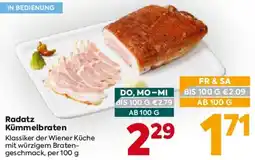 Billa Radatz Kümmlerbraten Angebot