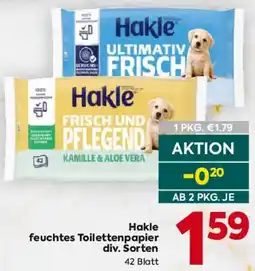 Billa Hakle feuchtes Toilettenpapier Angebot