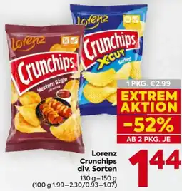 Billa Lorenz Crunchips Angebot