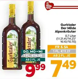 Billa Gurktaler Der Milde Alpenkräuter Angebot