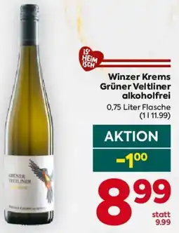 Billa Winzer Krems Grüner Veltliner alkoholfrei Angebot