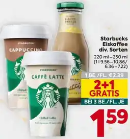 Billa Starbucks Eiskaffee Angebot