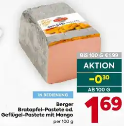 Billa Berger Bratapfel-Pastete od. Geflügel-Pastete mit Mango Angebot