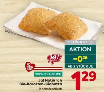 Billa Ja! Natürlich Bio-Karotten-Ciabatta Angebot